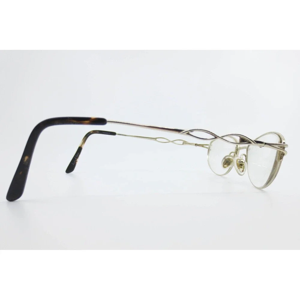 Visage F200 GLD Gold Oval Eyeglasses Filigree Temples 50-18-140 Women Frames